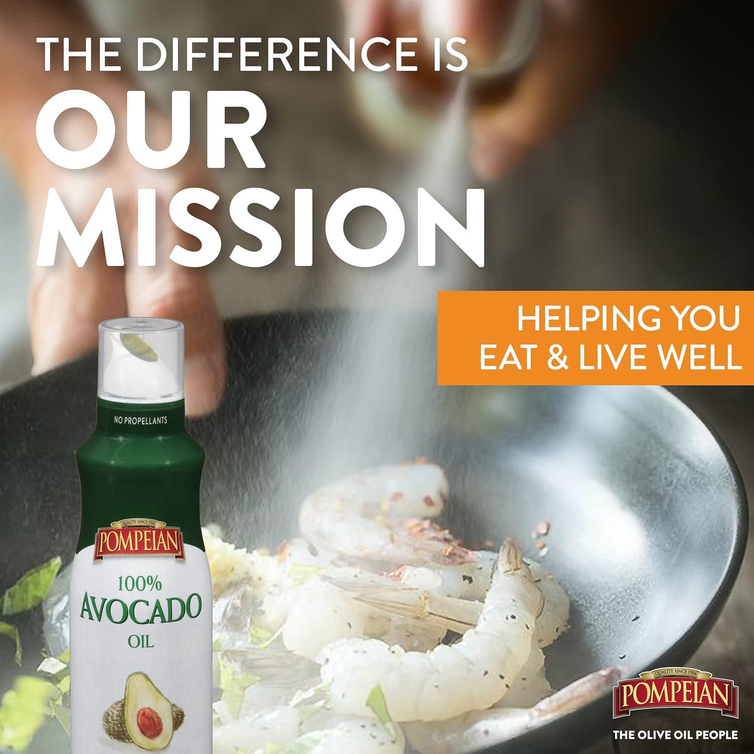 image:imagePompeian 100 Avocado Oil Cooking Spray Mildly Nutty Flavor No Propellant 5 Fl Oz