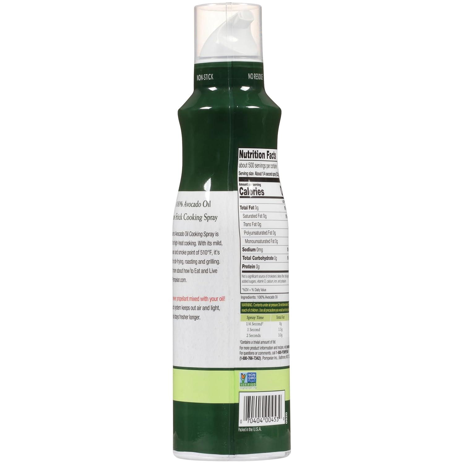 image:imagePompeian 100 Avocado Oil Cooking Spray Mildly Nutty Flavor No Propellant 5 Fl Oz