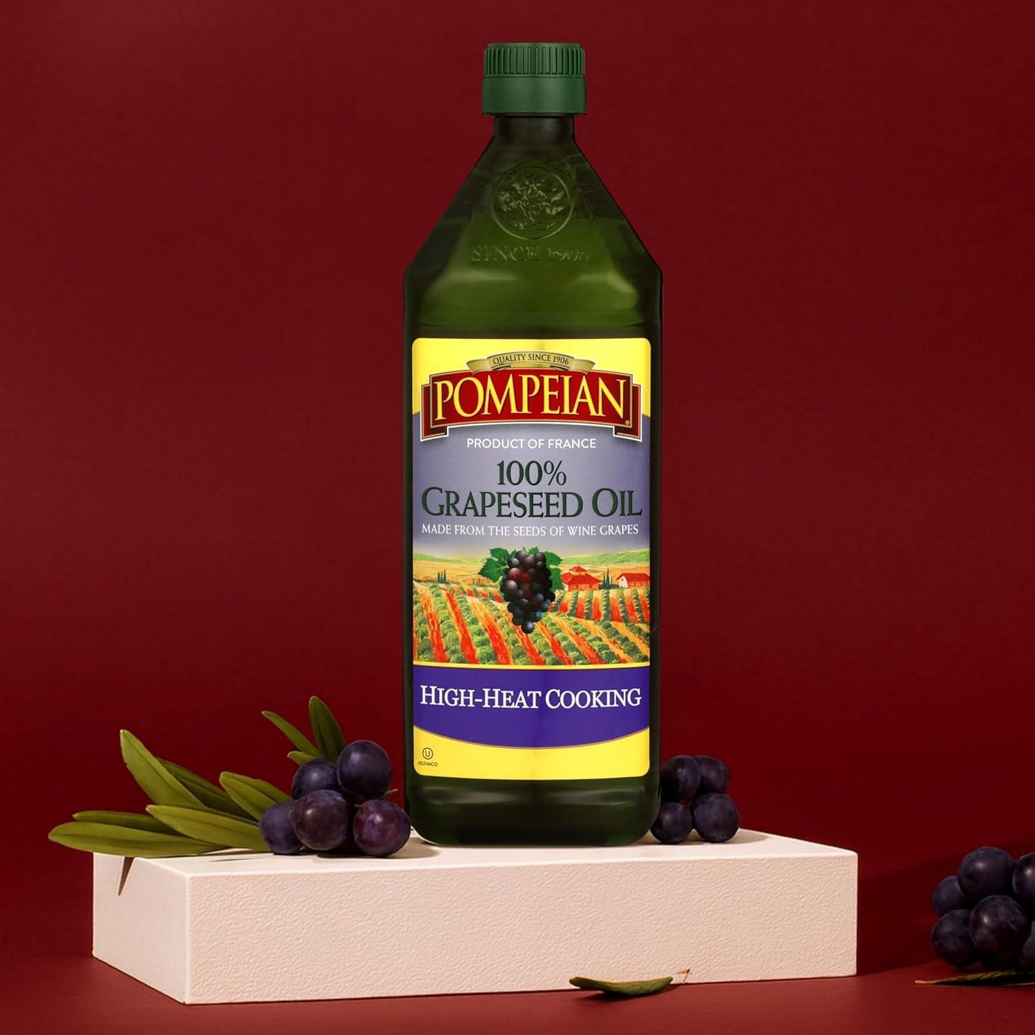 image:imagePompeian 100 Grapeseed Oil Light and Subtle Flavor 24 Fl Oz Pack of 624 Fl Oz Pack of 6