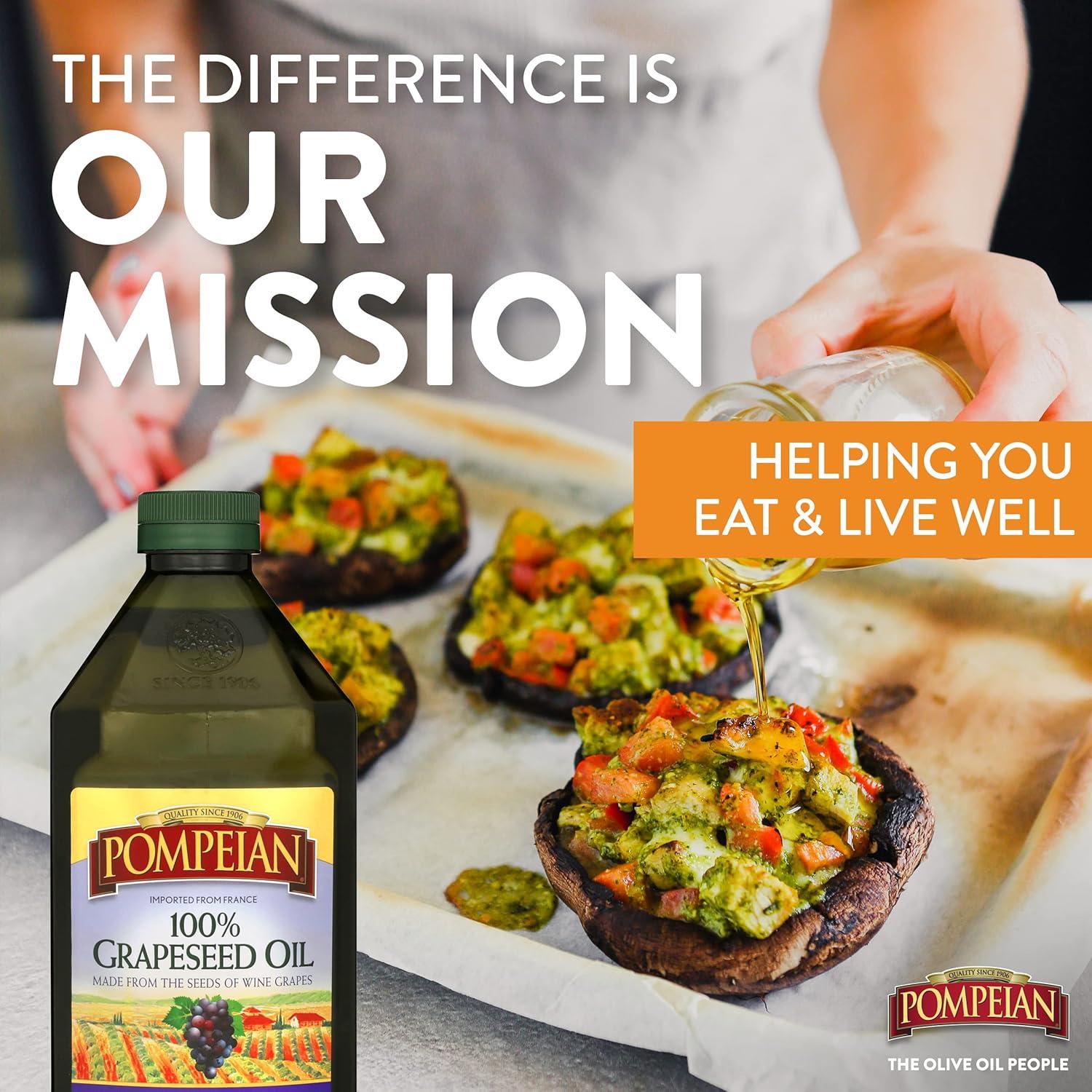 image:imagePompeian 100 Grapeseed Oil Light and Subtle Flavor 24 Fl Oz Pack of 668 Fl Oz Pack of 1