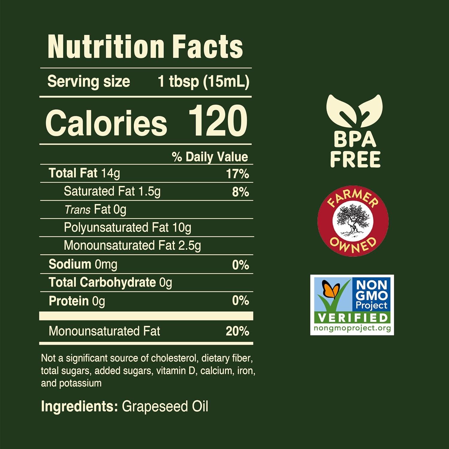 image:imagePompeian 100 Grapeseed Oil Light and Subtle Flavor 24 Fl Oz Pack of 668 Fl Oz Pack of 1