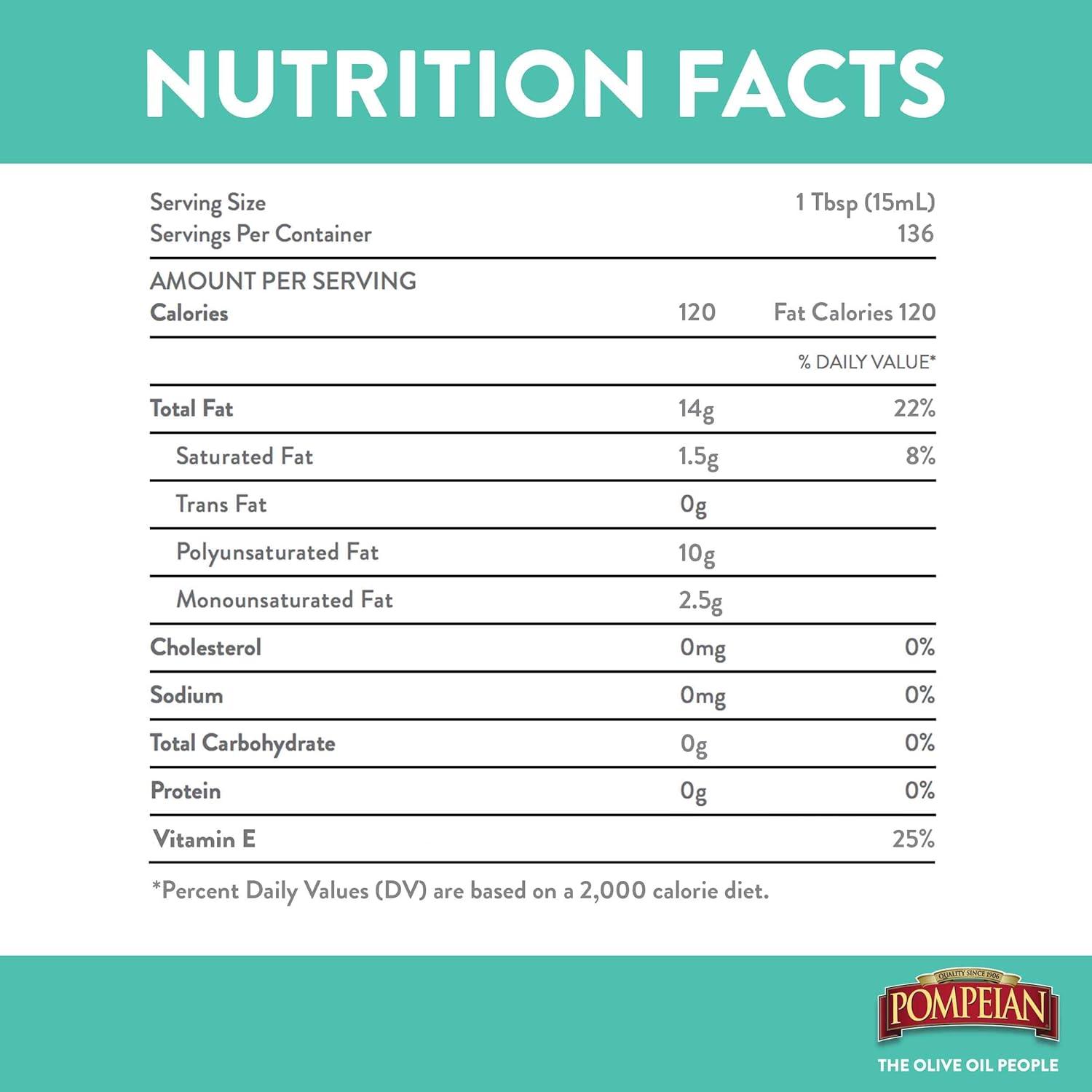 image:imagePompeian 100 Grapeseed Oil Light and Subtle Flavor 24 Fl Oz Pack of 668 Fl Oz Pack of 2