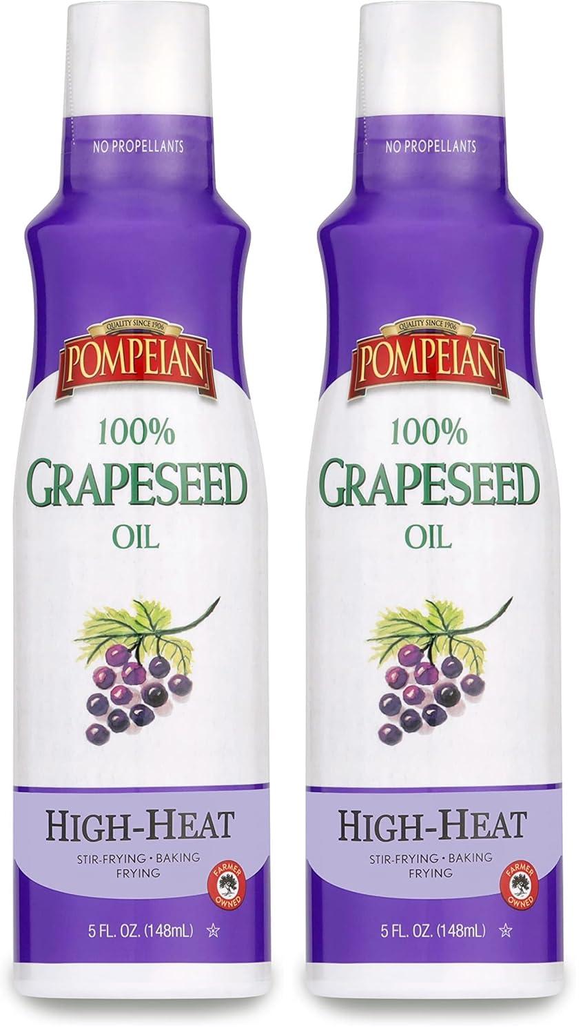image:imagePompeian 100 Grapeseed Oil NonStick Cooking Spray Perfect for StirFrying Grilling and Sauteing Naturally Gluten Free NonGMO No Propellants 5 FL OZ Single BottleGrapeseed Oil