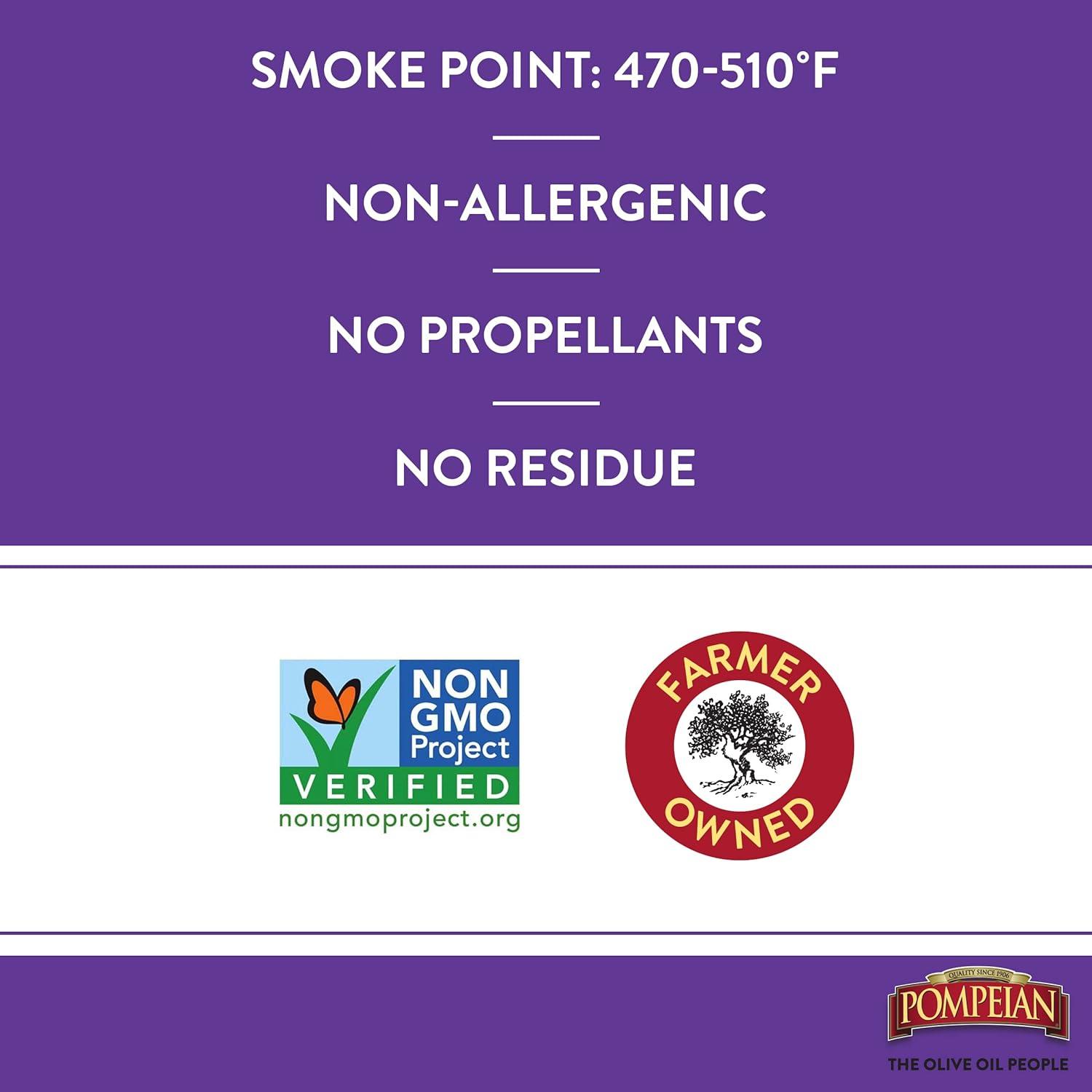 image:imagePompeian 100 Grapeseed Oil NonStick Cooking Spray Perfect for StirFrying Grilling and Sauteing Naturally Gluten Free NonGMO No Propellants 5 FL OZ Single BottleGrapeseed Oil