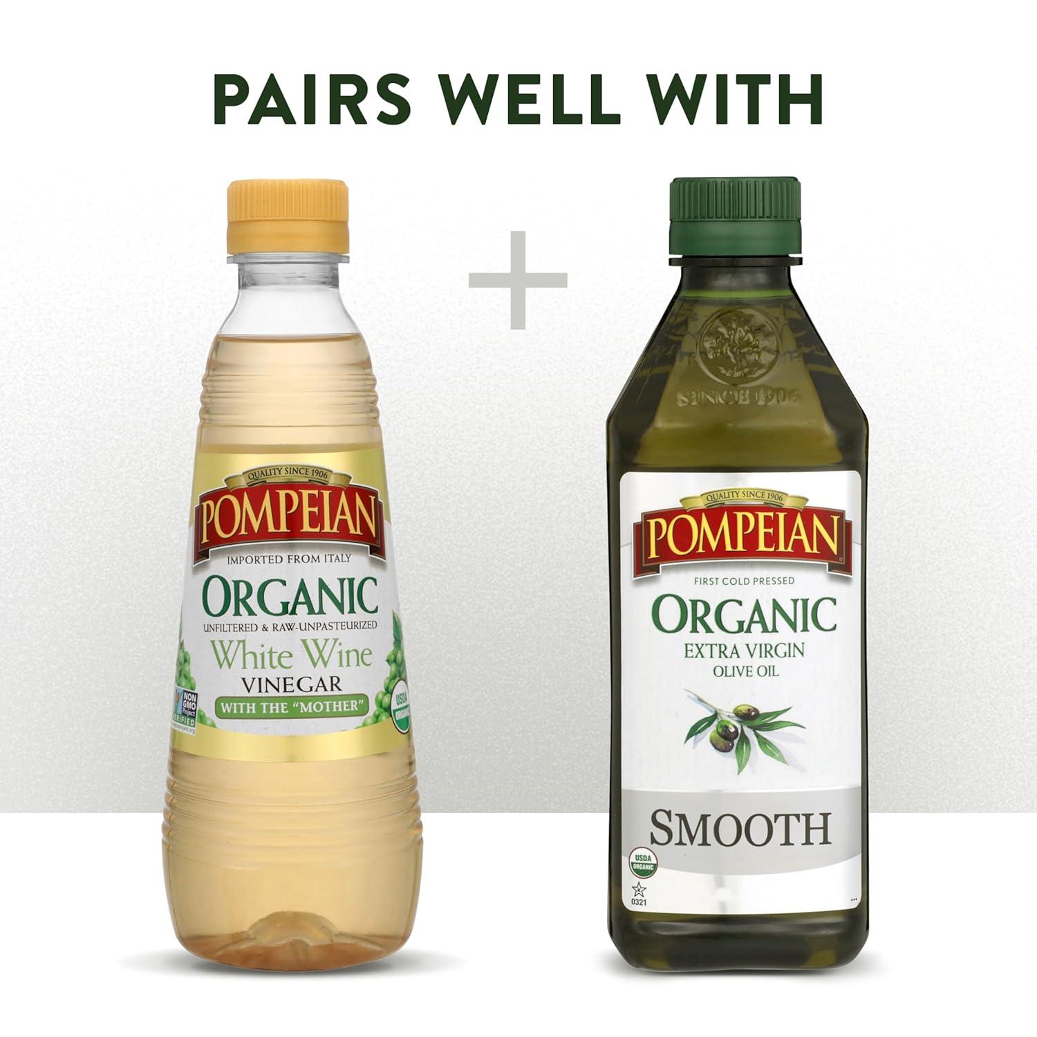 image:imagePompeian Gourmet Organic White Wine Vinegar Unfiltered amp Unpasteurized 16 Fl Oz Pack of 6Organic White Wine Vinegar