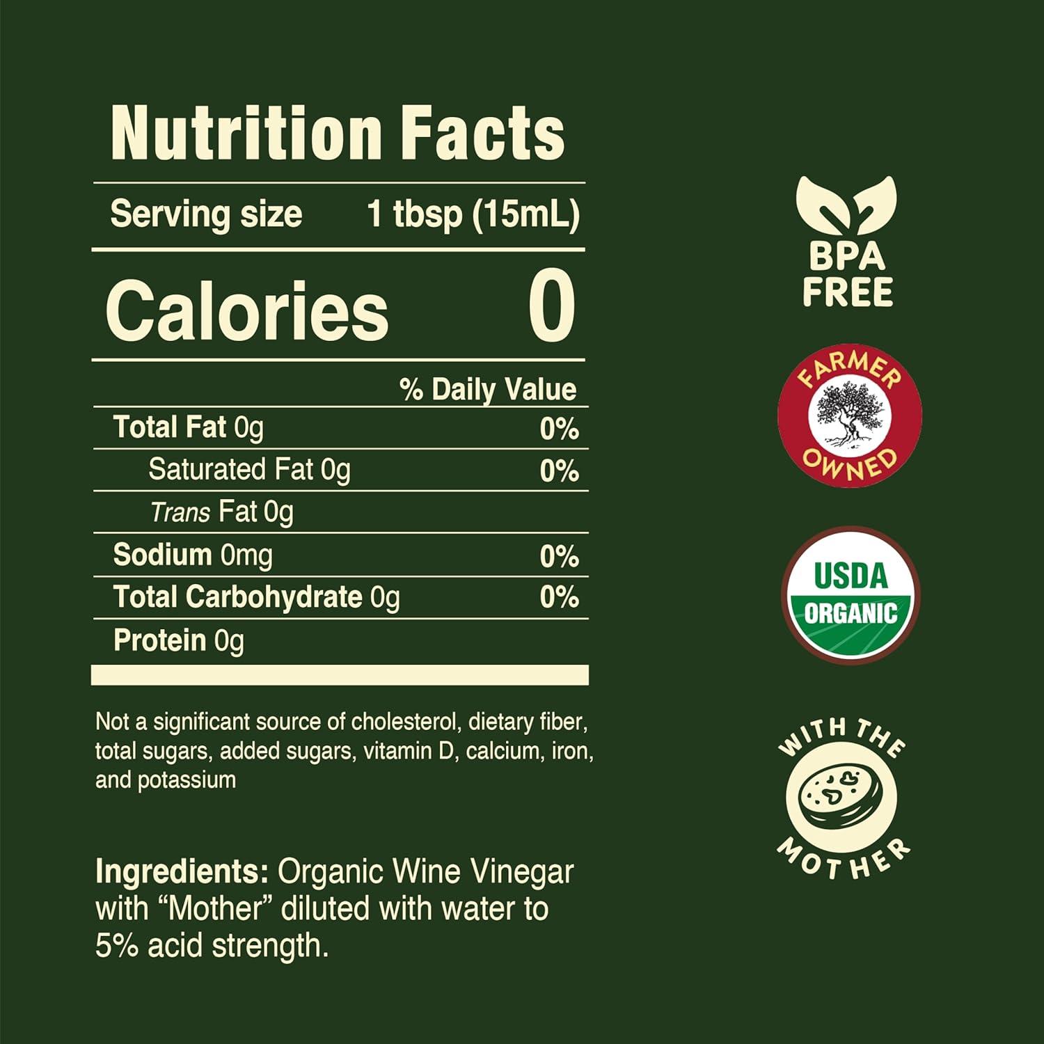image:imagePompeian Gourmet Organic White Wine Vinegar Unfiltered amp Unpasteurized 16 Fl Oz Pack of 6Organic White Wine Vinegar