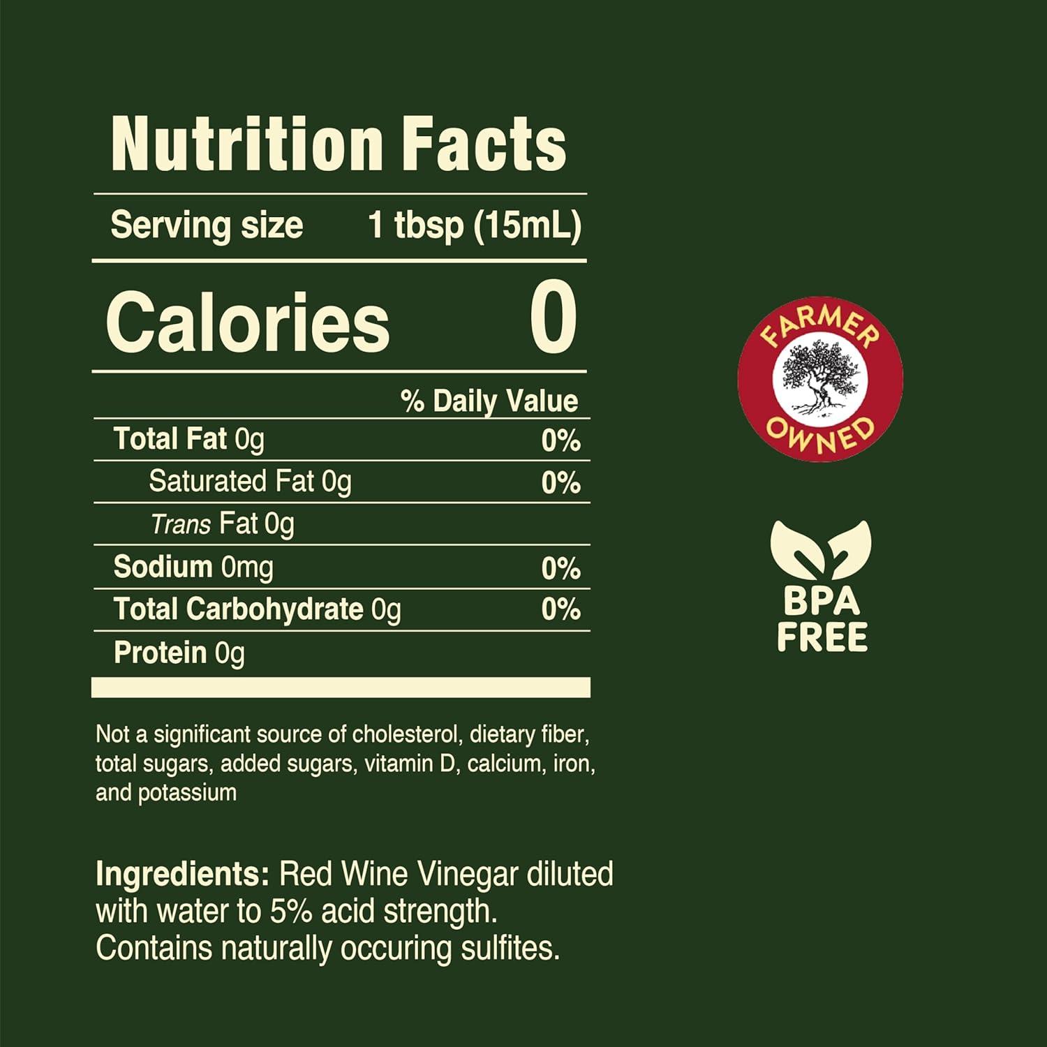 image:imagePompeian Gourmet Red Wine Vinegar Naturally GlutenFree 16 Fl Oz Pack of 6