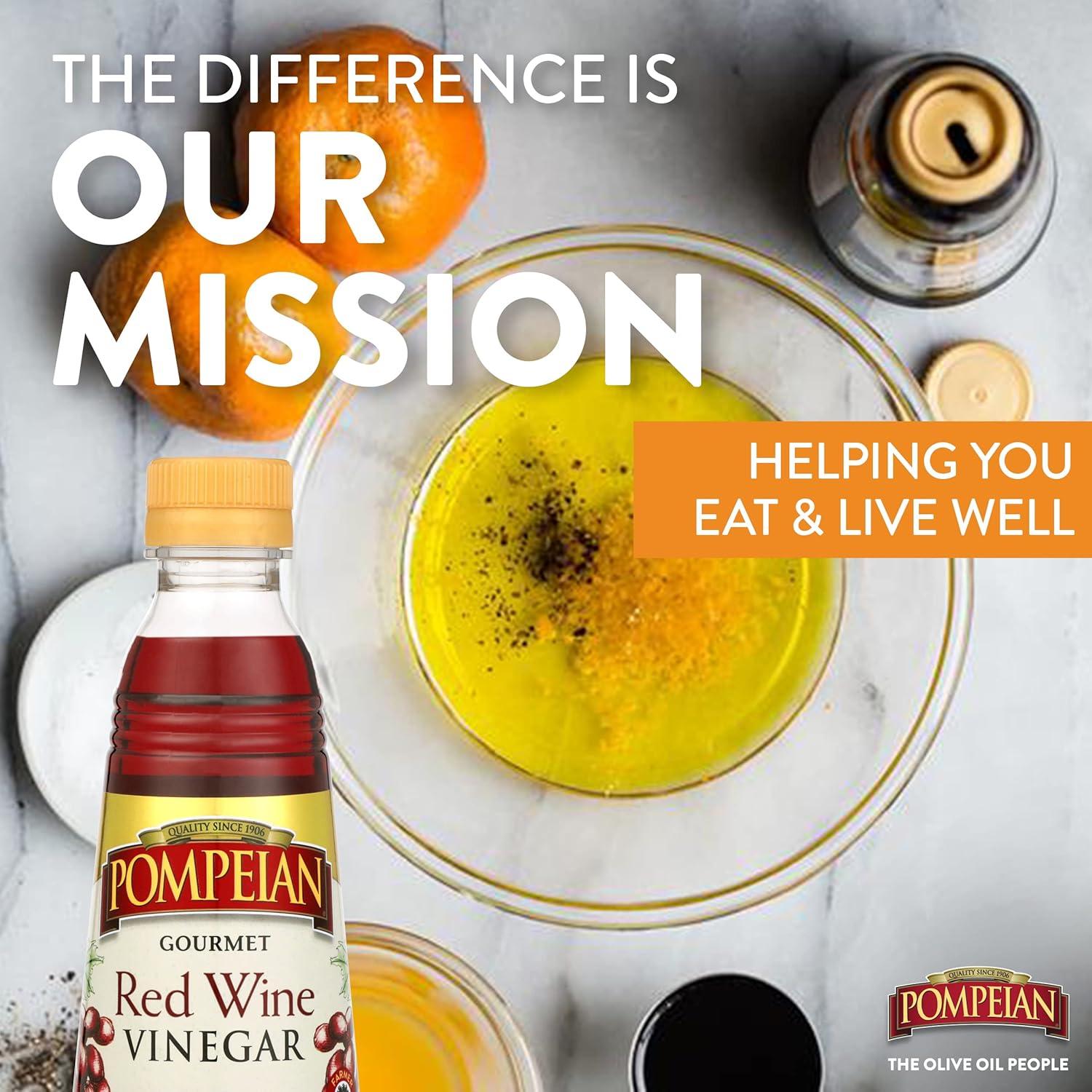 image:imagePompeian Gourmet Red Wine Vinegar Perfect for Salad Dressings Marinades amp Sauces Naturally Gluten Free NonAllergenic 16 FL OZRed Wine Vinegar