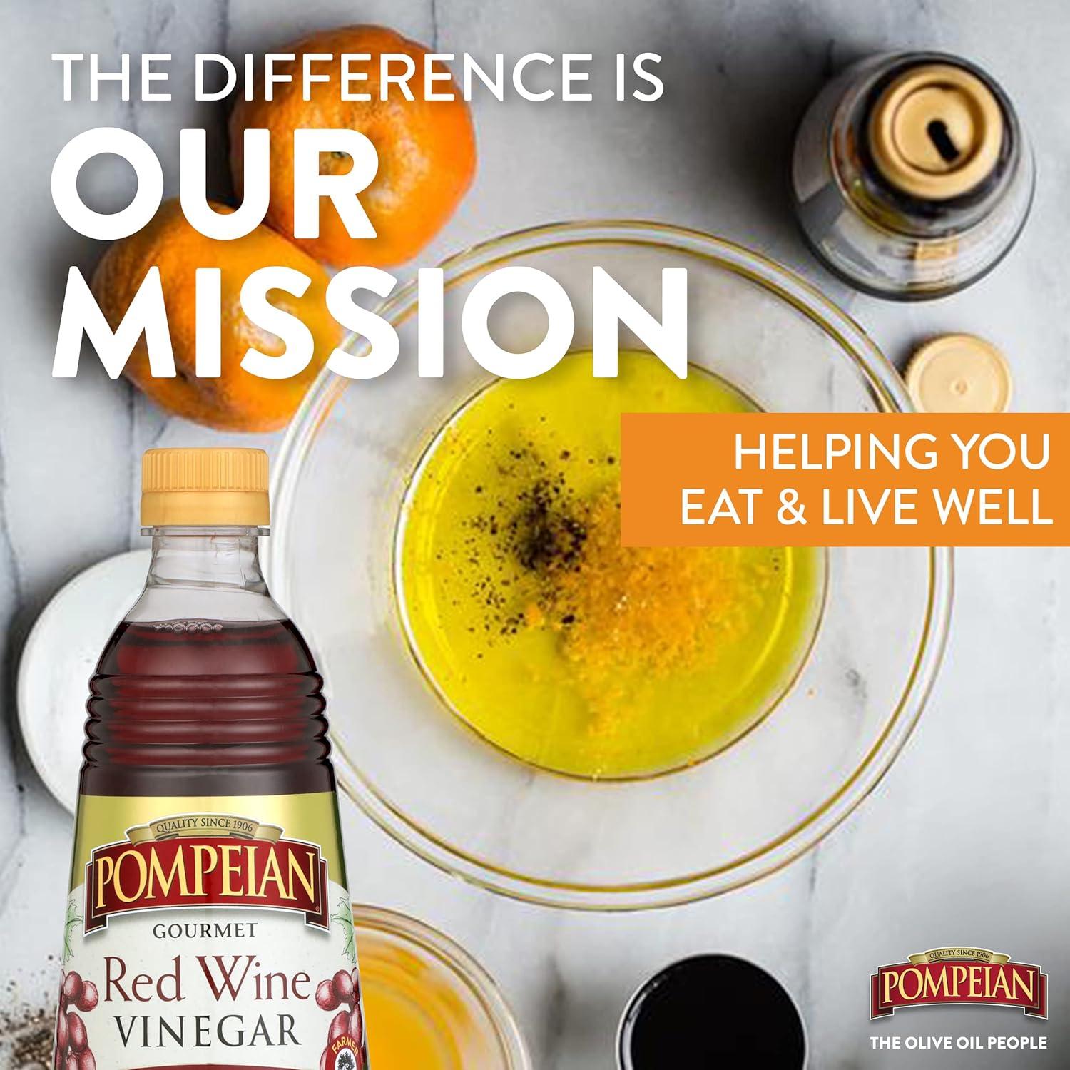 image:imagePompeian Gourmet Red Wine Vinegar Perfect for Salad Dressings Marinades amp Sauces Naturally GlutenFree16 FL OZ Pack of 12