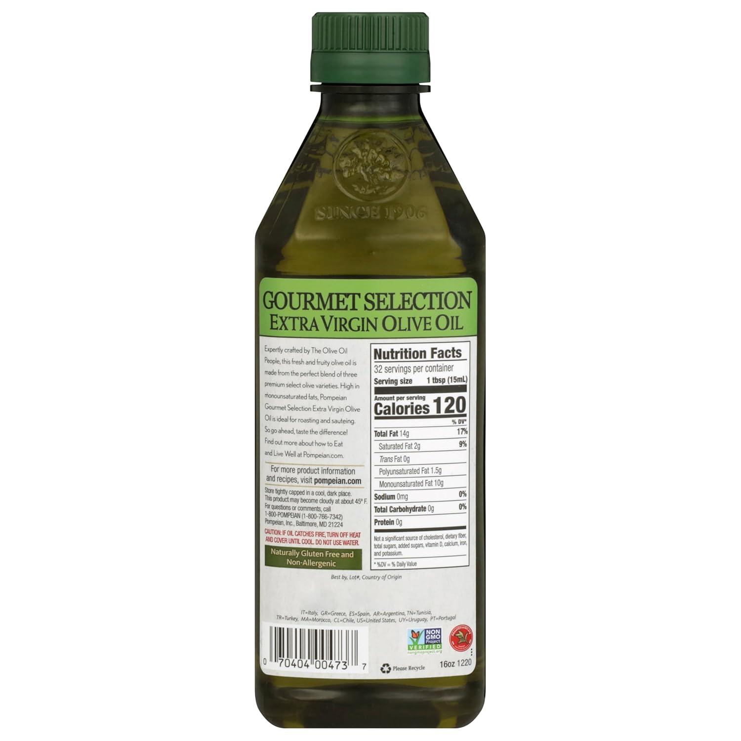 image:imagePompeian Gourmet Selection Extra Virgin Olive Oil Contains Polyphenols First Cold Pressed 32 Fl OzGourmet Selection Extra Virgin Olive Oil