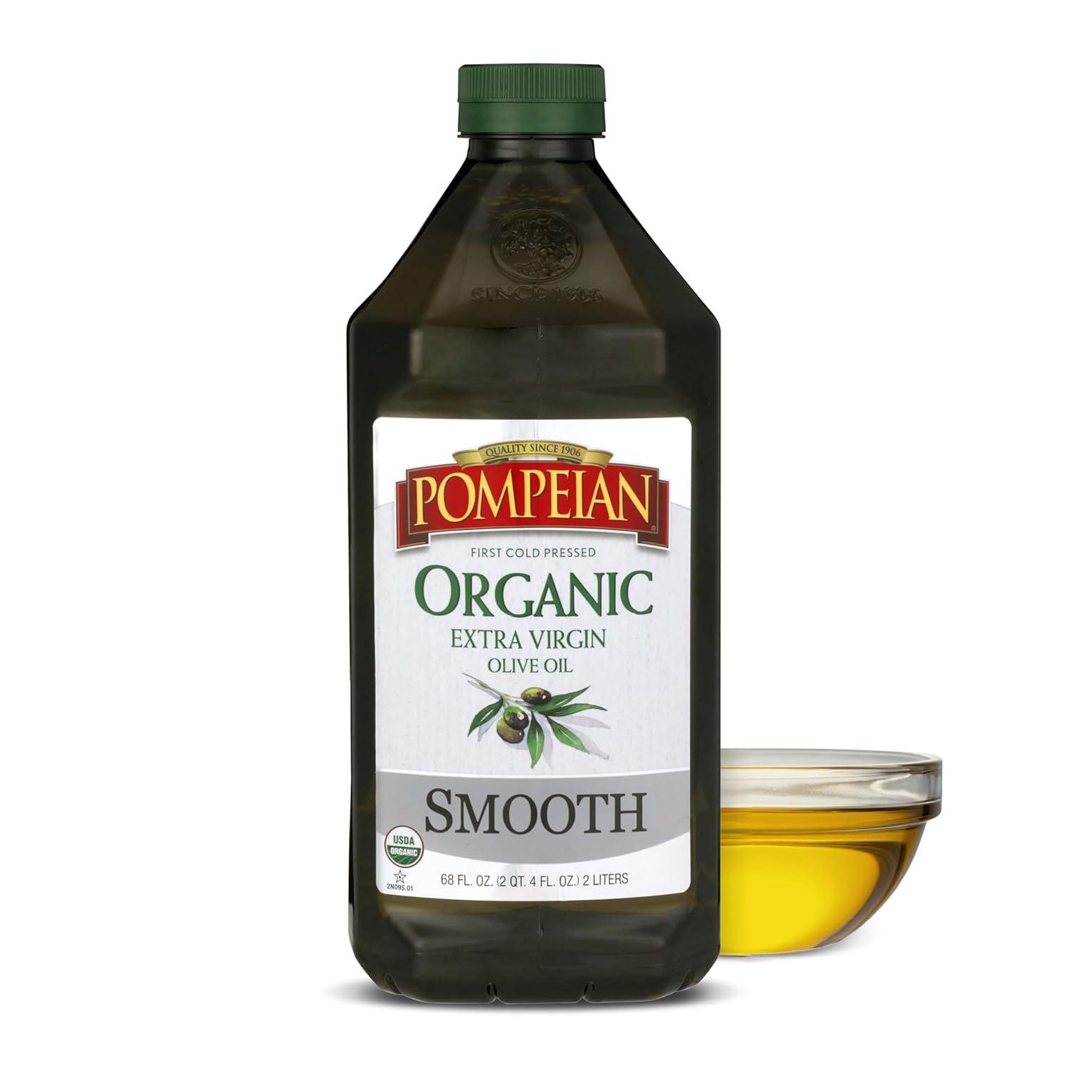 image:imagePompeian USDA Organic Smooth Extra Virgin Olive Oil Contains Polyphenols First Cold Pressed 68 Fl OzOrganic Smooth Extra Virgin Olive Oil