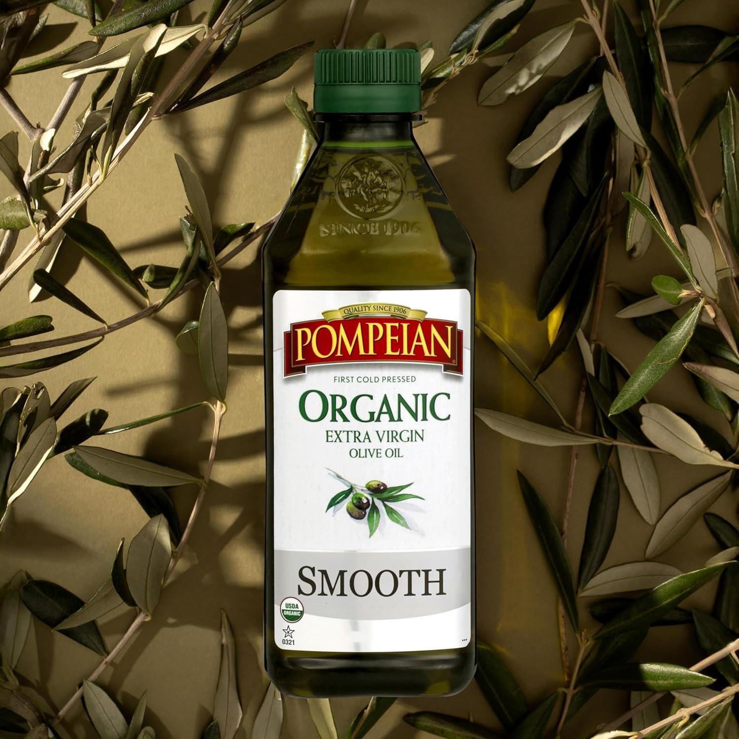 image:imagePompeian USDA Organic Smooth Extra Virgin Olive Oil Contains Polyphenols First Cold Pressed 68 Fl OzOrganic Smooth Extra Virgin Olive Oil