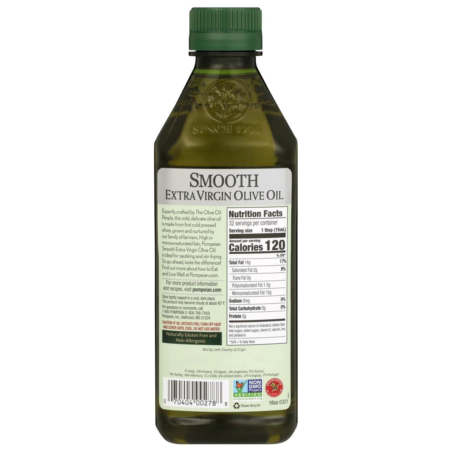 image:imagePompeian USDA Organic Smooth Extra Virgin Olive Oil Contains Polyphenols First Cold Pressed 68 Fl OzSmooth Extra Virgin Olive Oil