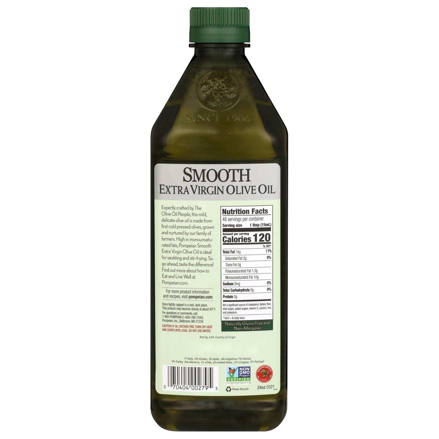 image:imagePompeian USDA Organic Smooth Extra Virgin Olive Oil Contains Polyphenols First Cold Pressed 68 Fl OzSmooth Extra Virgin Olive Oil