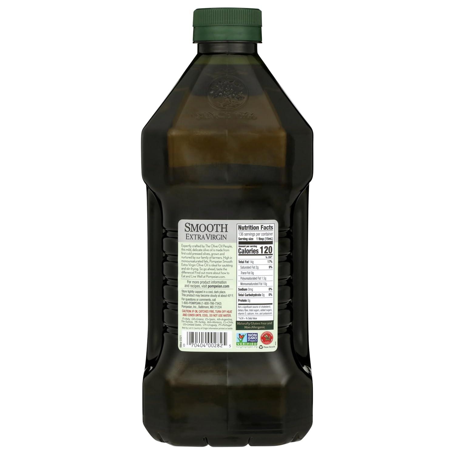 image:imagePompeian USDA Organic Smooth Extra Virgin Olive Oil Contains Polyphenols First Cold Pressed 68 Fl OzSmooth Extra Virgin Olive Oil