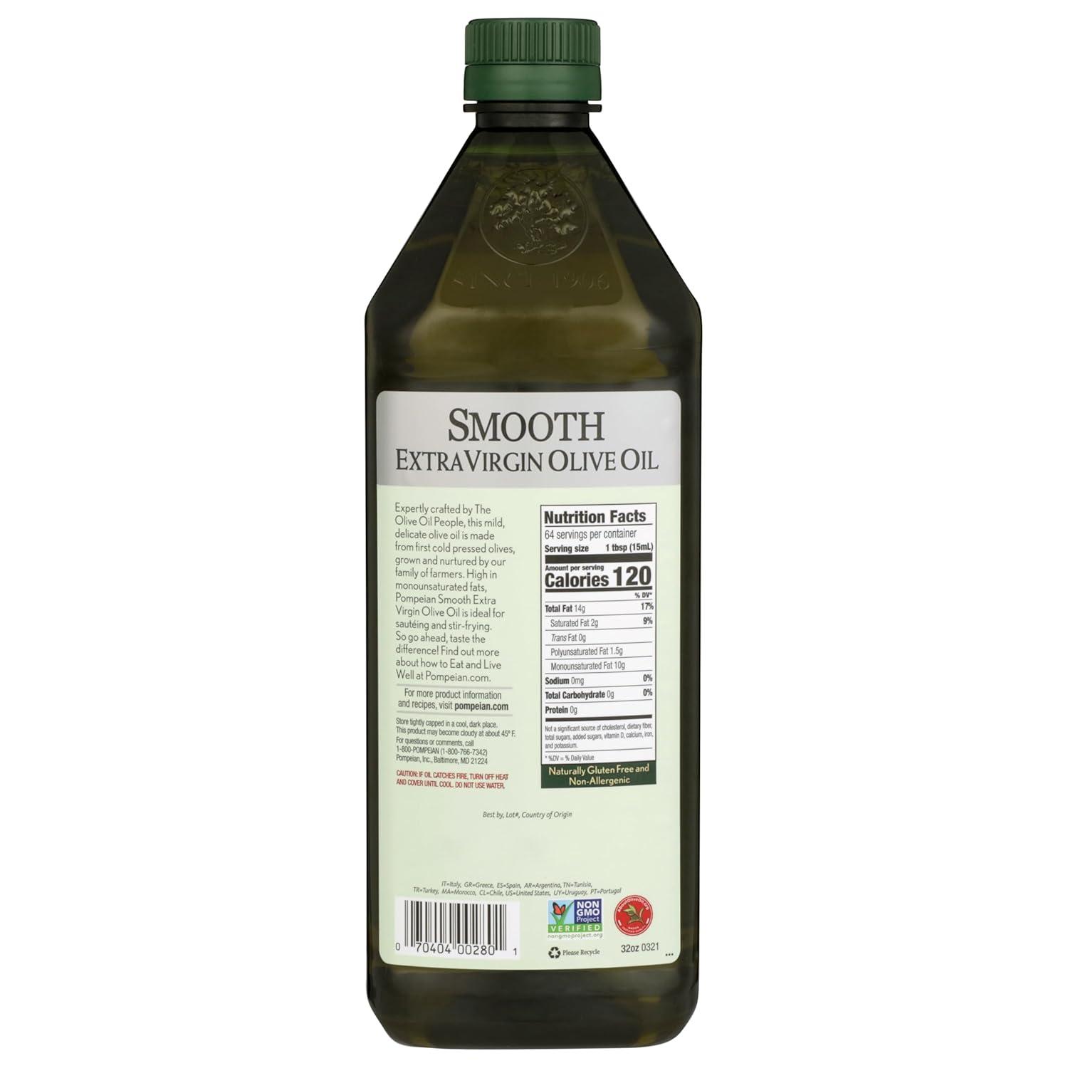 image:imagePompeian USDA Organic Smooth Extra Virgin Olive Oil Contains Polyphenols First Cold Pressed 68 Fl OzSmooth Extra Virgin Olive Oil