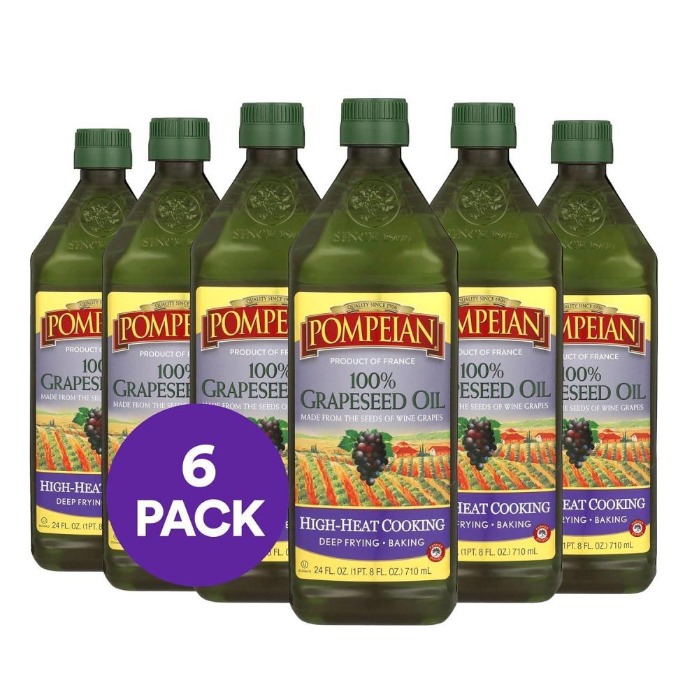 image:imagePompeian 100 Grapeseed Oil Light and Subtle Flavor 24 Fl Oz Pack of 624 Fl Oz Pack of 6