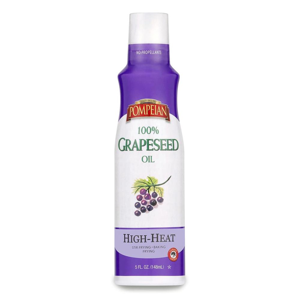 image:imagePompeian 100 Grapeseed Oil NonStick Cooking Spray Perfect for StirFrying Grilling and Sauteing Naturally Gluten Free NonGMO No Propellants 5 FL OZ Single BottleGrapeseed Oil