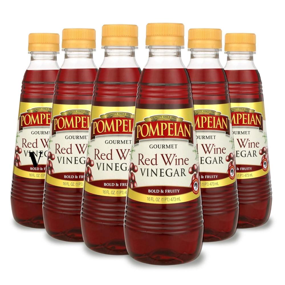 image:imagePompeian Gourmet Red Wine Vinegar Naturally GlutenFree 16 Fl Oz Pack of 6