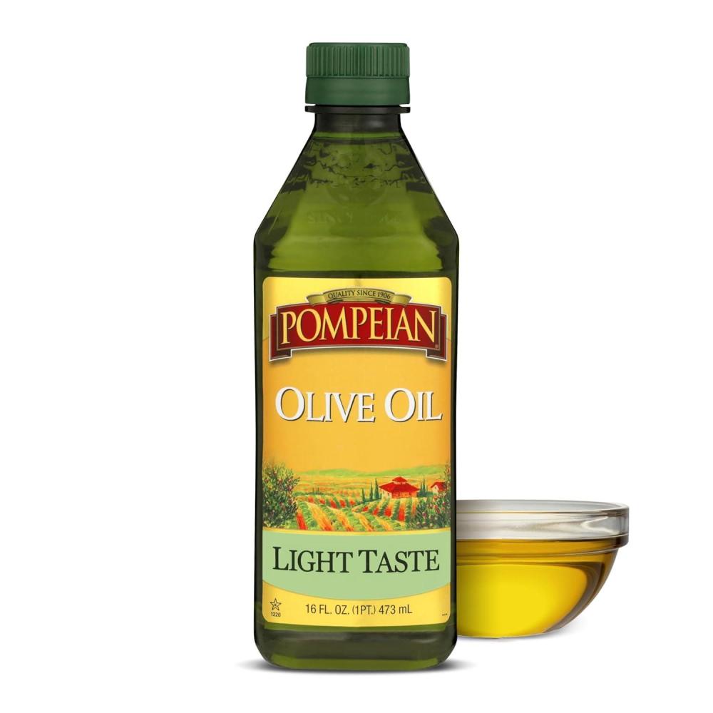 image:imagePompeian Light Taste Olive Oil High Heat Cooking Baking amp Sauteing High Smoke Point 48 Fl Oz16 Fl Oz Pack of 1