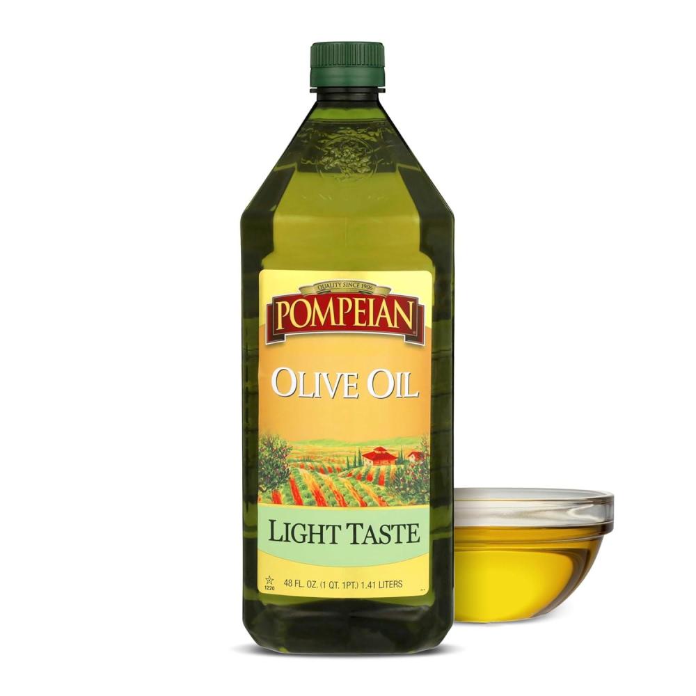 image:imagePompeian Light Taste Olive Oil High Heat Cooking Baking amp Sauteing High Smoke Point 48 Fl Oz48 Fl Oz Pack of 1