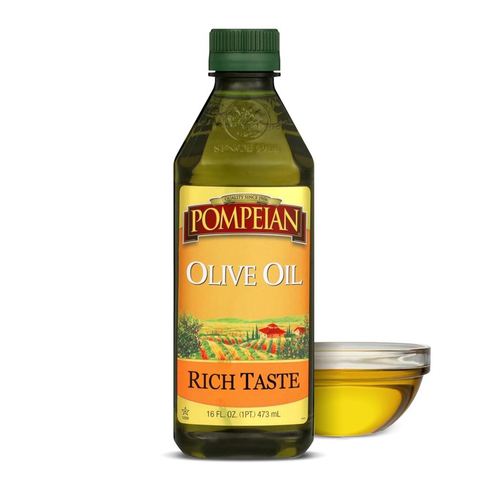 image:imagePompeian Rich Taste Olive Oil High Heat Cooking Baking amp Sauteing High Smoke Point 32 Fl Oz16 Fl Oz Pack of 1