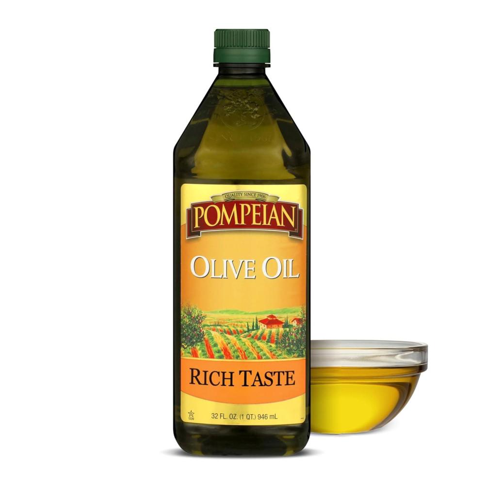 image:imagePompeian Rich Taste Olive Oil High Heat Cooking Baking amp Sauteing High Smoke Point 32 Fl Oz32 Fl Oz Pack of 1