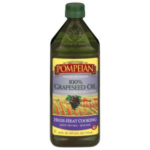 Pompeian 100% Grapeseed Oil, Light and Subtle Flavor, Perfect for High-Heat Cooking, Deep Frying and Baking, 24 FL. OZ.(Grapeseed Oil – 24 Fl Oz)