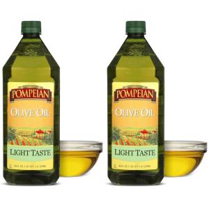 Pompeian Light Taste Olive Oil, High Heat Cooking, Baking & Sauteing, High Smoke Point, 48 Fl Oz(48 Fl Oz (Pack of 2))
