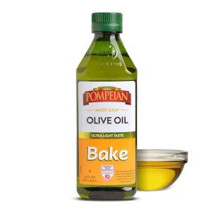 Pompeian Made Easy Bake Olive Oil, Ultra Light Taste, American Heart Association Certified, 16 Fl Oz(Bake)