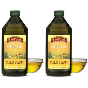 Pompeian Mild Taste Olive Oil, High Heat Cooking, Baking & Sauteing, High Smoke Point, 68 Fl Oz(68 Fl Oz (Pack of 2))