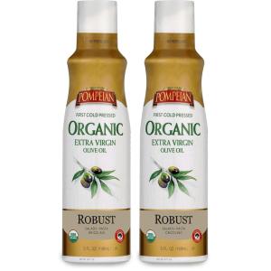 Pompeian USDA Organic Extra Virgin Olive Oil Non-Stick Cooking Spray, Full-Bodied, Perfect for Salads and Pasta, Naturally Gluten Free, Non-Allergenic, Non-GMO, No Propellant, 5 FL. OZ., Single Bottle(5 Fl Oz (Pack of 2))