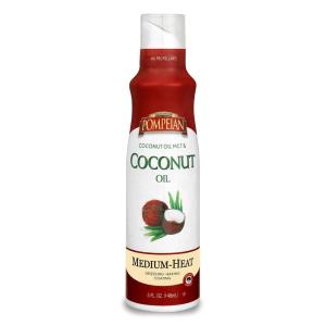 Pompeian USDA Organic Extra Virgin Olive Oil Non-Stick Cooking Spray, No Propellant, 5 Fl Oz, Pack of 3(Coconut Oil)