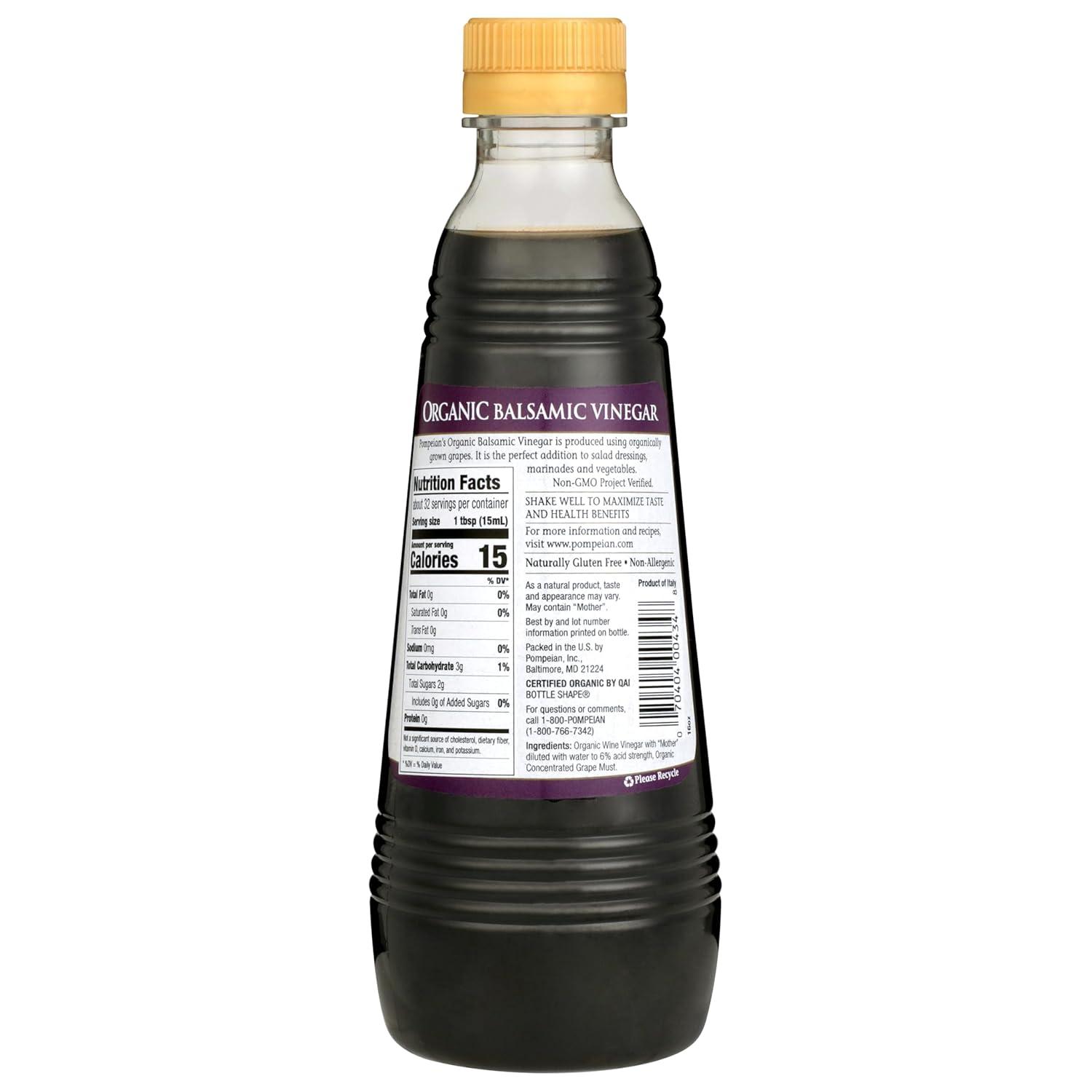 image:imagePompeian Gourmet Organic Balsamic Vinegar NonAllergenic NonGMO 16 Fl Oz