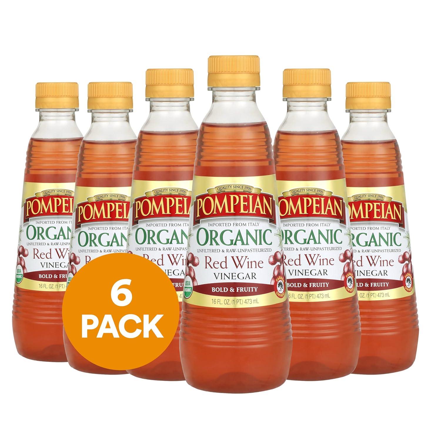 image:imagePompeian Gourmet Organic Red Wine Vinegar Unfiltered amp Unpasteurized 16 Fl OzOrganic Red Wine Vinegar