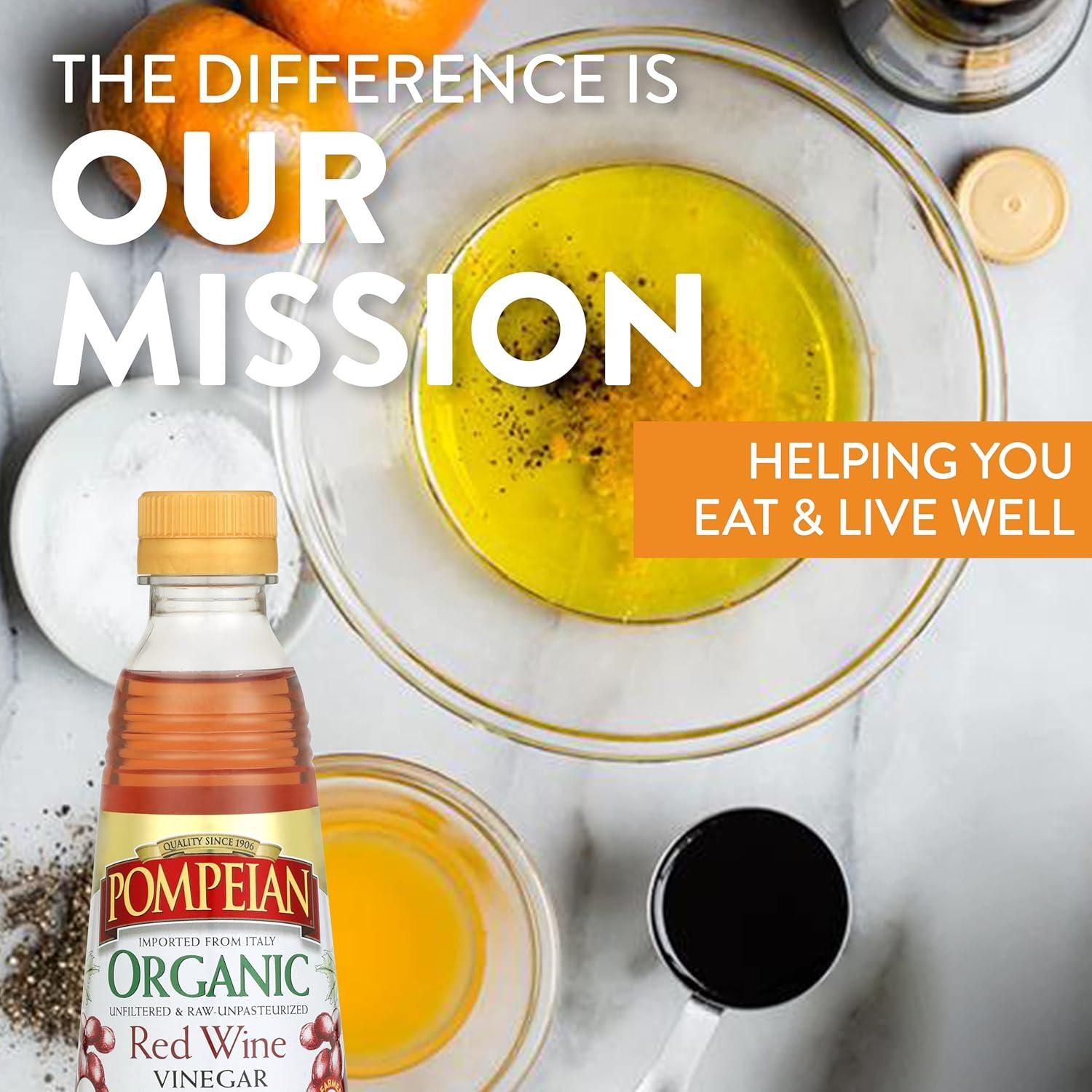 image:imagePompeian Gourmet Organic Red Wine Vinegar Unfiltered amp Unpasteurized 16 Fl OzOrganic Red Wine Vinegar
