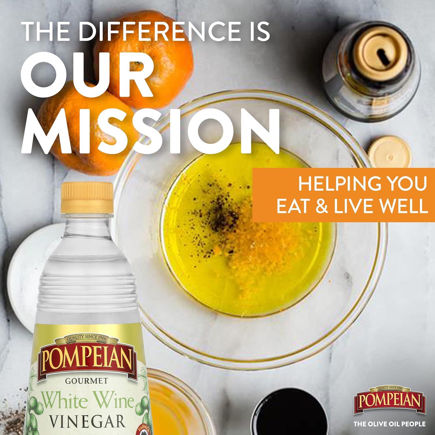 image:imagePompeian Gourmet White Wine Vinegar Bright amp Fresh Flavor 16 Fl Oz Pack of 6White Wine Vinegar
