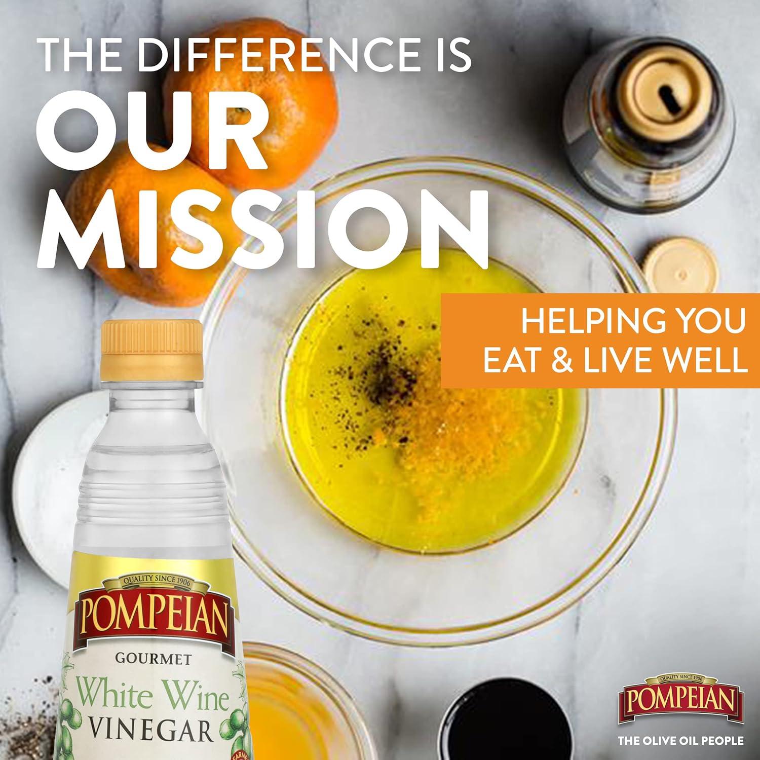 image:imagePompeian Gourmet White Wine Vinegar Bright amp Fresh Flavor 16 Fl Oz Pack of 6White Wine Vinegar