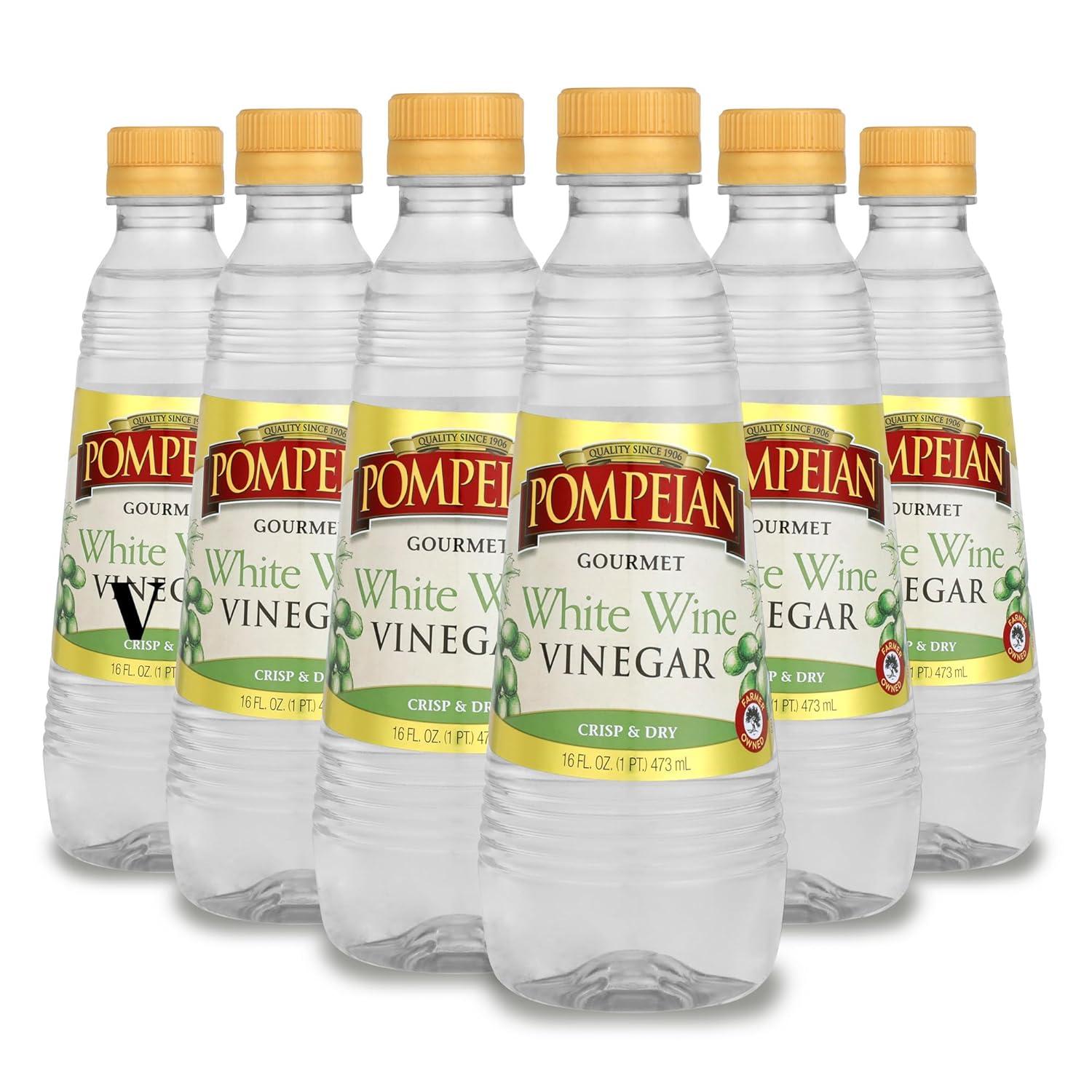 image:imagePompeian Gourmet White Wine Vinegar Bright amp Fresh Flavor 16 Fl Oz Pack of 6White Wine Vinegar