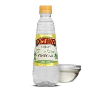 Pompeian Gourmet White Wine Vinegar, Bright & Fresh Flavor, 16 Fl Oz, Pack of 6(White Wine Vinegar)