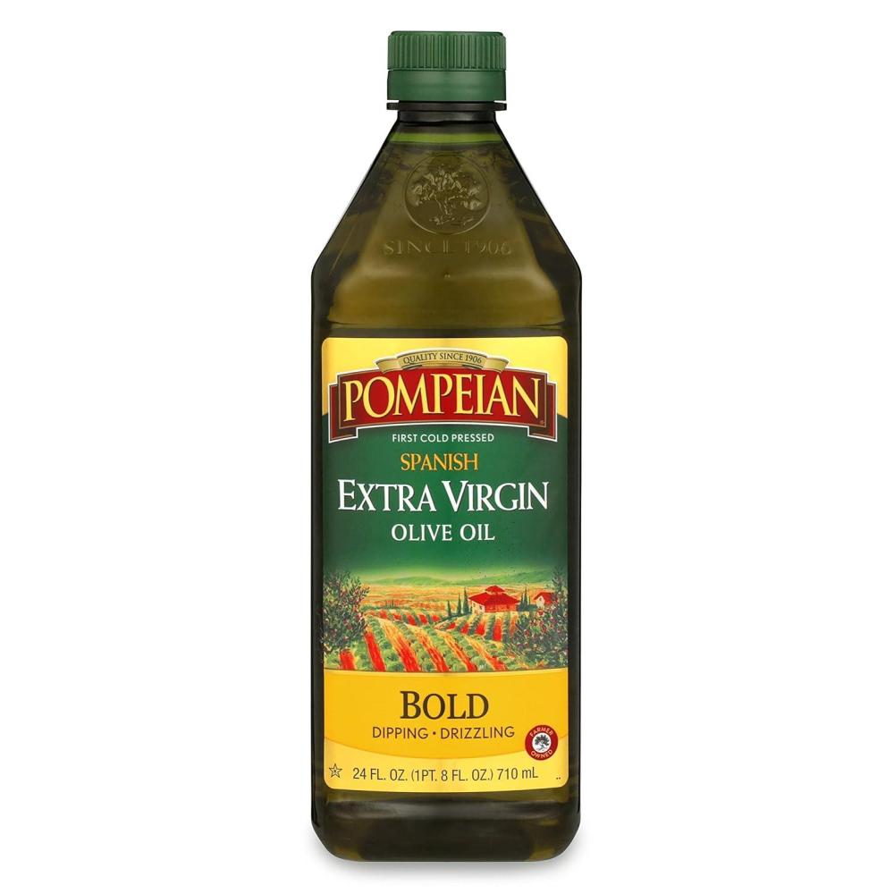 image:imagePompeian Spanish Bold Extra Virgin Olive Oil First Cold Pressed Strong Fruity Flavor Perfect for Dipping and Drizzling 24 FL OZ24 Fl Oz Pack of 1
