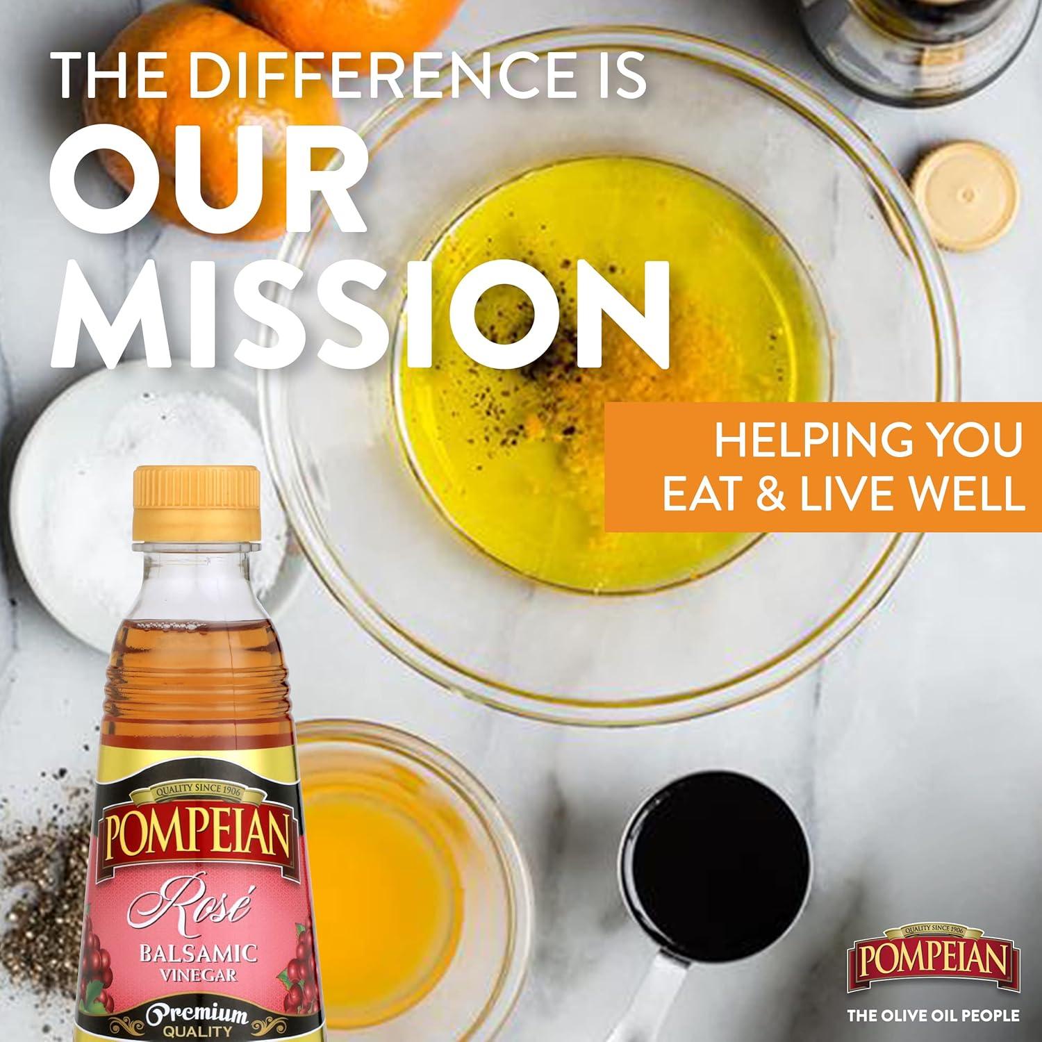 image:imagePompeian Gourmet Balsamic Ros Vinegar Perfect for Salad Dressings Marinades Drizzling amp Vegetables Naturally Gluten Free 16 Fl Oz